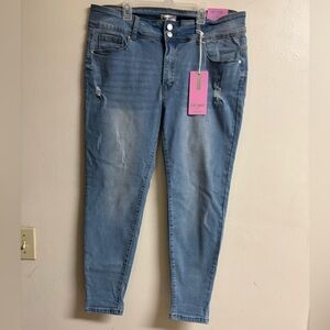 Trendy Blue Skinny Jeans for Women